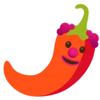 cara de payaso + chile picante