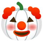cara de payaso + calabaza de Halloween