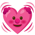 cara de payaso + corazón latiendo