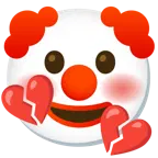 cara de payaso + corazón roto