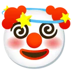 cara de payaso + símbolo de mareo