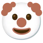 Clown-Gesicht + braunes Herz