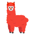 cara de payaso + llama