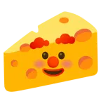 cara de payaso + cuña de queso