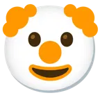 cara de payaso + corazón naranja
