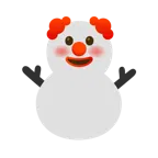 cara de payaso + muñeco de nieve