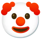 cara de payaso + corazón rojo