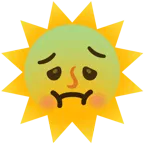 würgendes Gesicht + Sonne mit Gesicht