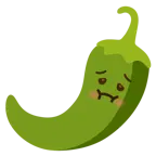 würgendes Gesicht + Peperoni