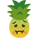 würgendes Gesicht + Ananas