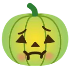würgendes Gesicht + Halloweenkürbis