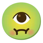 würgendes Gesicht + Auge