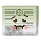 würgendes Gesicht + Zeitung