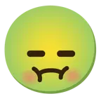 würgendes Gesicht + ausdrucksloses Gesicht