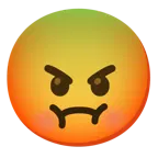 würgendes Gesicht + schmollendes Gesicht