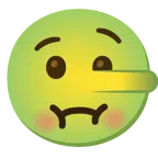 würgendes Gesicht + lügendes Gesicht