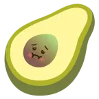 würgendes Gesicht + Avocado