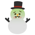 würgendes Gesicht + Schneemann ohne Schneeflocken