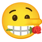 faccina bugiarda + rosa