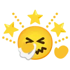 niesendes Gesicht + funkelnder Stern