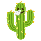 niesendes Gesicht + Kaktus