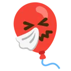 niesendes Gesicht + Luftballon
