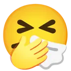 niesendes Gesicht + gähnendes Gesicht