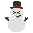niesendes Gesicht + Schneemann ohne Schneeflocken