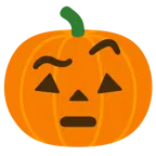 face with raised eyebrow + jack-o-lantern