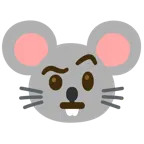 face with raised eyebrow + mouse face