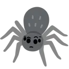 face with raised eyebrow + spider