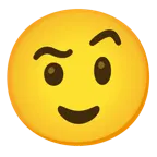 face with raised eyebrow + relieved face