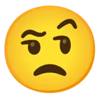 face with raised eyebrow + unamused face