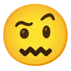 face with raised eyebrow + confounded face