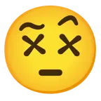 face with raised eyebrow + face with crossed-out eyes