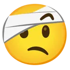 face with raised eyebrow + face with head-bandage