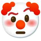 face with raised eyebrow + clown face