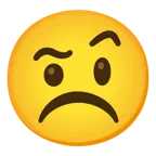 face with raised eyebrow + frowning face