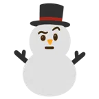 face with raised eyebrow + snowman without snow