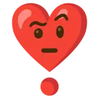 face with raised eyebrow + heart exclamation