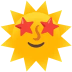 وجه بعينين على شكل نجمة + وجه الشمس