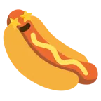 وجه بعينين على شكل نجمة + هوت دوغ