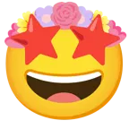 وجه بعينين على شكل نجمة + زهرة التوليب