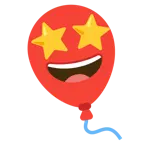 وجه بعينين على شكل نجمة + بالون