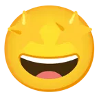 وجه بعينين على شكل نجمة + قلب أصفر