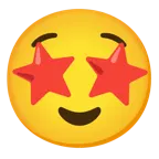 وجه بعينين على شكل نجمة + وجه مرتاح