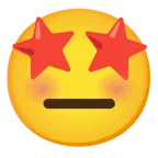 وجه بعينين على شكل نجمة + وجه بدون تعبير