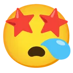 وجه بعينين على شكل نجمة + وجه ناعس