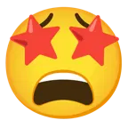 وجه بعينين على شكل نجمة + وجه متعب