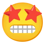 وجه بعينين على شكل نجمة + وجه متجهم